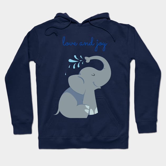 Cute Elephant Hoodie by IrenaAner